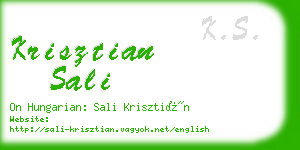 krisztian sali business card